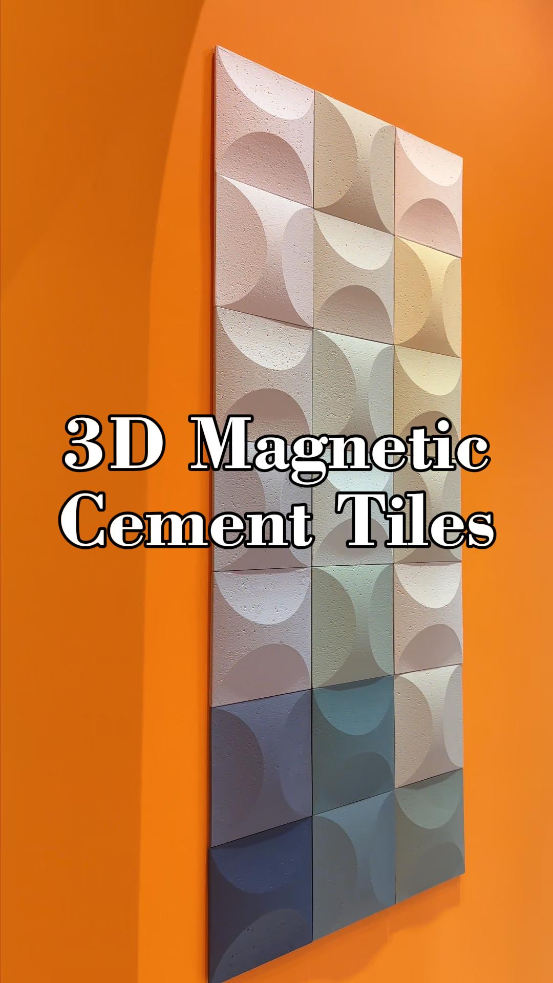 3D Magnetic Cement Tiles